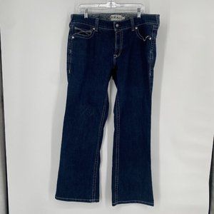 Ariat jeans women’s 34 blue mid rise chainlink bootcut denim western rodeo